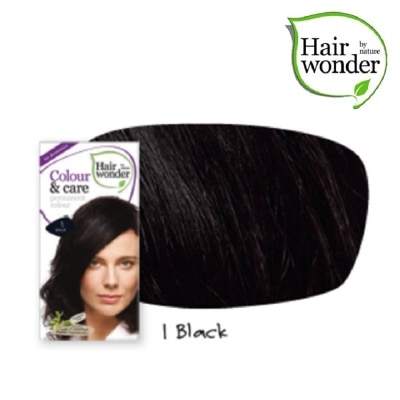 HAIR WONDER Colour & Care Organic #1 Black (For Beautiful And Glamorous Colour, Healthy, Strong And Silky Soft Hair) 100ml