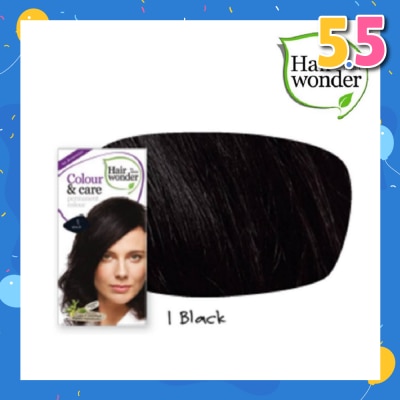 HAIR WONDER Colour & Care Organic #1 Black (For Beautiful And Glamorous Colour, Healthy, Strong And Silky Soft Hair) 100ml