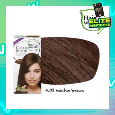 HAIR WONDER Colour & Care Organic  #4.03 Mocha Brown (For Beautiful And Glamorous Colour, Healthy, Strong And Silky Soft Hair) 100ml