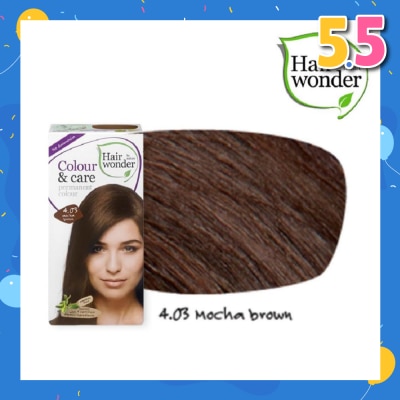 HAIR WONDER Colour & Care Organic  #4.03 Mocha Brown (For Beautiful And Glamorous Colour, Healthy, Strong And Silky Soft Hair) 100ml