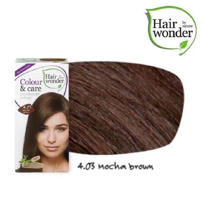 HAIR WONDER Colour & Care Organic  #4.03 Mocha Brown (For Beautiful And Glamorous Colour, Healthy, Strong And Silky Soft Hair) 100ml