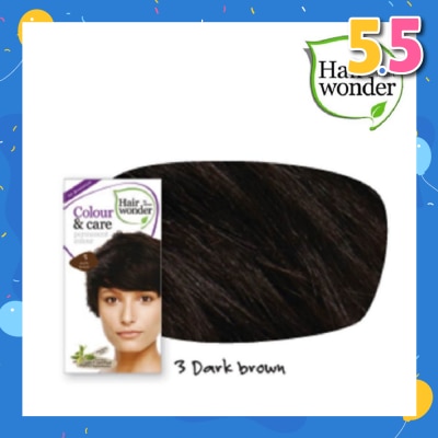 HAIR WONDER Colour & Care Organic  #3 Dark Brown (For Beautiful And Glamorous Colour, Healthy, Strong And Silky Soft Hair) 100ml