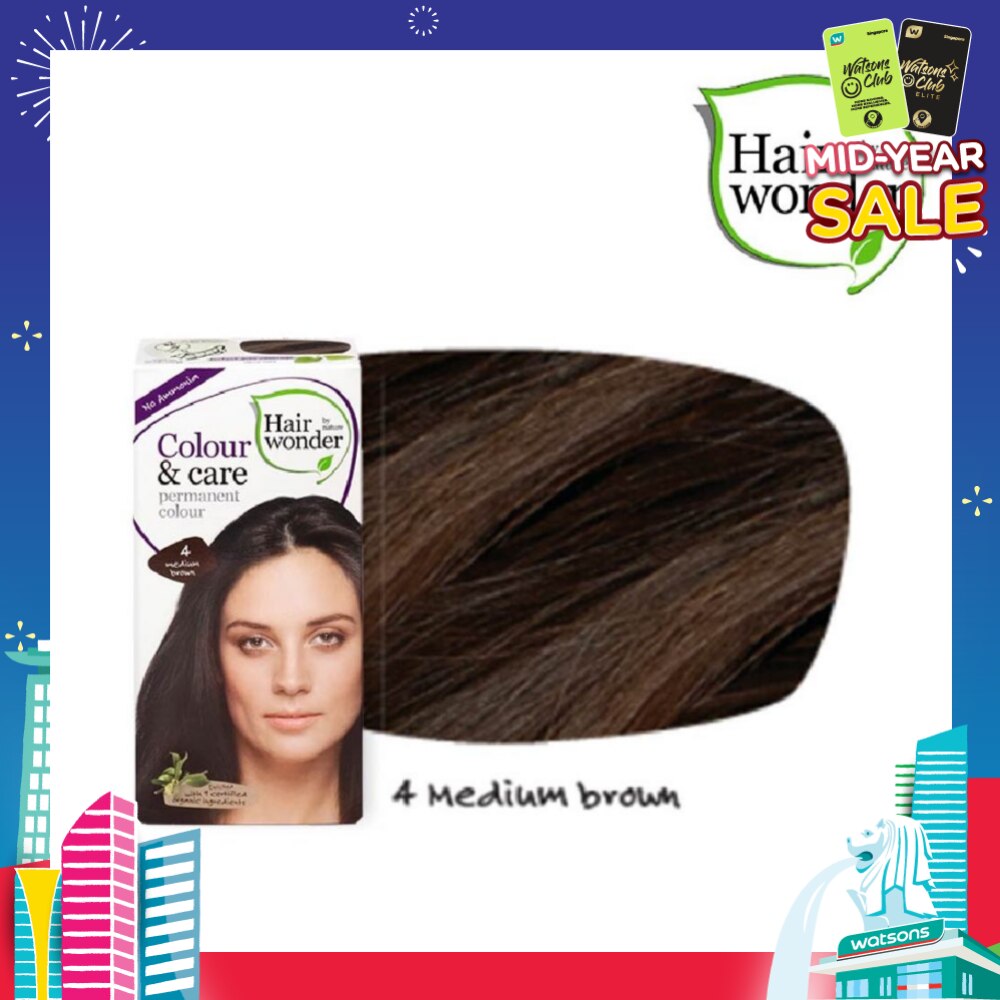 Colour & Care Organic  #4 Medium Brown (For Beautiful And Glamorous Colour, Healthy, Strong And Silky Soft Hair) 100ml