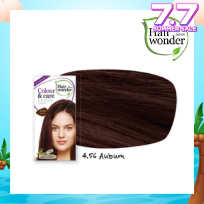 HAIR WONDER Colour & Care Organic #4.56 Auburn (For Beautiful And Glamorous Colour, Healthy, Strong And Silky Soft Hair) 100ml