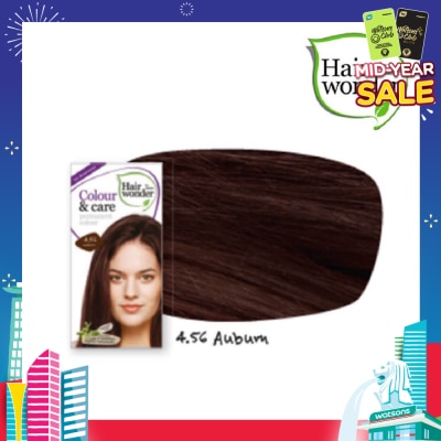 HAIR WONDER Colour & Care Organic #4.56 Auburn (For Beautiful And Glamorous Colour, Healthy, Strong And Silky Soft Hair) 100ml