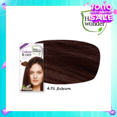 HAIR WONDER Colour & Care Organic #4.56 Auburn (For Beautiful And Glamorous Colour, Healthy, Strong And Silky Soft Hair) 100ml