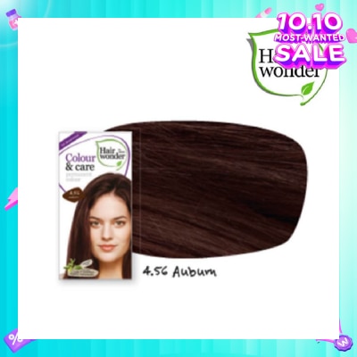 HAIR WONDER Colour & Care Organic #4.56 Auburn (For Beautiful And Glamorous Colour, Healthy, Strong And Silky Soft Hair) 100ml