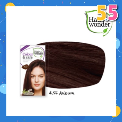 HAIR WONDER Colour & Care Organic #4.56 Auburn (For Beautiful And Glamorous Colour, Healthy, Strong And Silky Soft Hair) 100ml