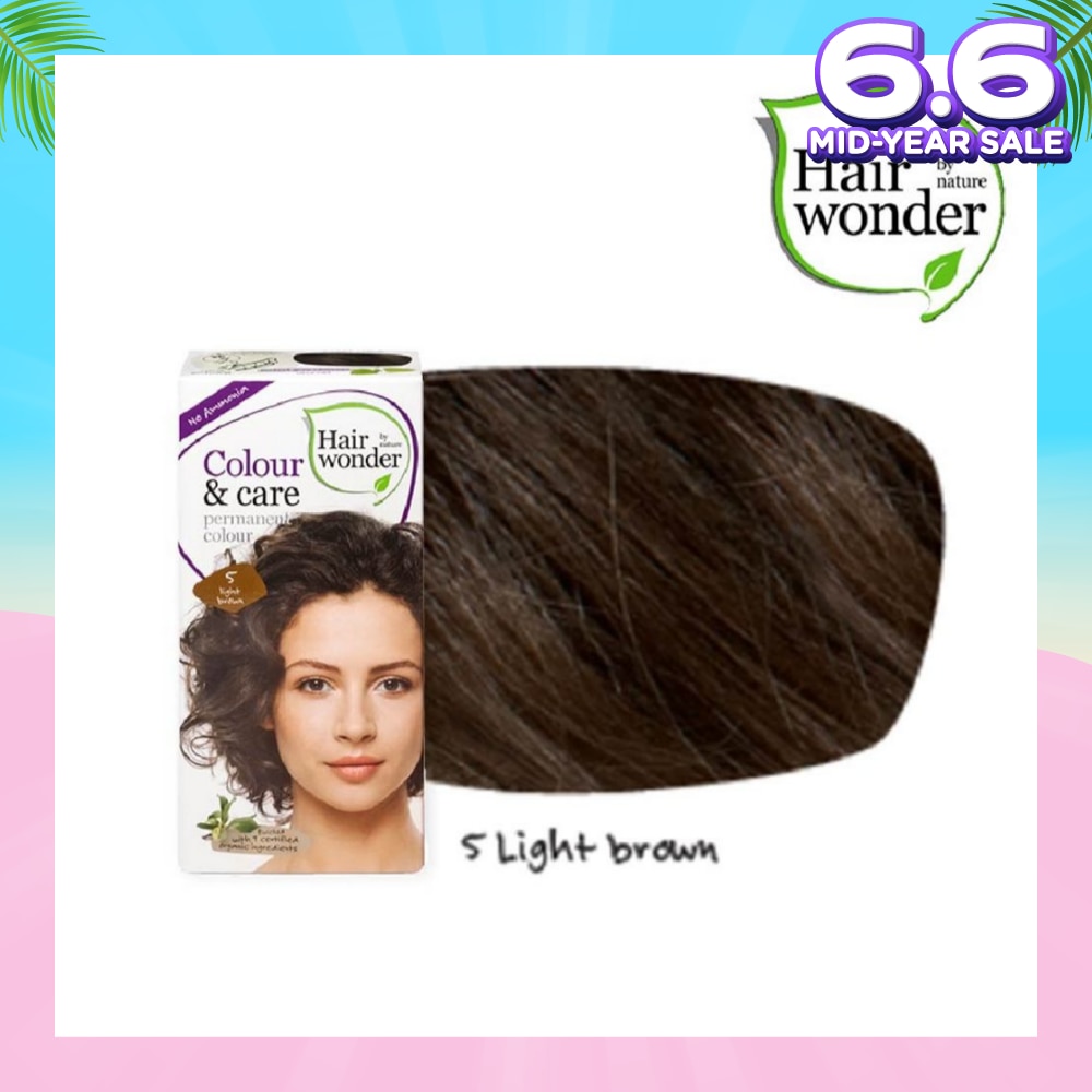 Colour & Care Organic #5 Light Brown (For Beautiful And Glamorous Colour, Healthy, Strong And Silky Soft Hair) 100ml