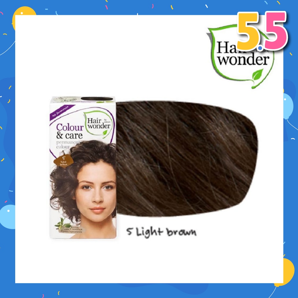 Colour & Care Organic #5 Light Brown (For Beautiful And Glamorous Colour, Healthy, Strong And Silky Soft Hair) 100ml