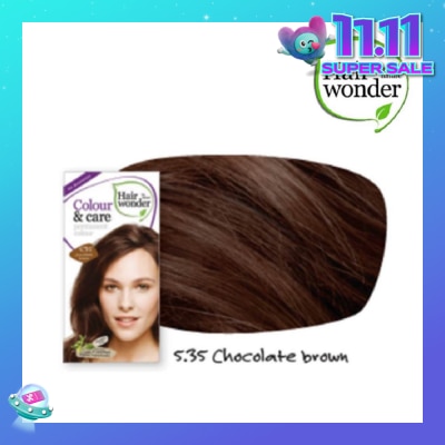 HAIR WONDER Colour & Care Organic #5.35 Chocolate Brown (For Beautiful And Glamorous Colour, Healthy, Strong And Silky Soft Hair) 100ml
