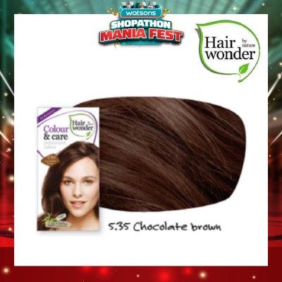 HAIR WONDER - Colour & Care Organic #5.35 Chocolate Brown (For Beautiful And Glamorous Colour, Healthy, Strong And Silky Soft Hair) 100ml