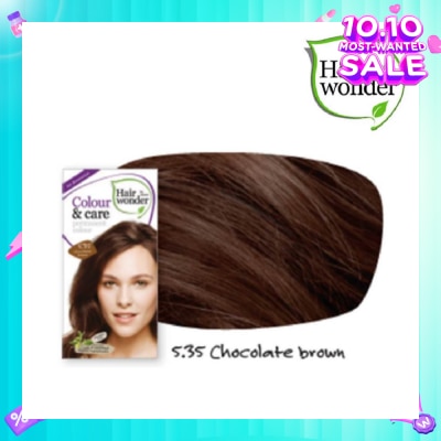 HAIR WONDER Colour & Care Organic #5.35 Chocolate Brown (For Beautiful And Glamorous Colour, Healthy, Strong And Silky Soft Hair) 100ml