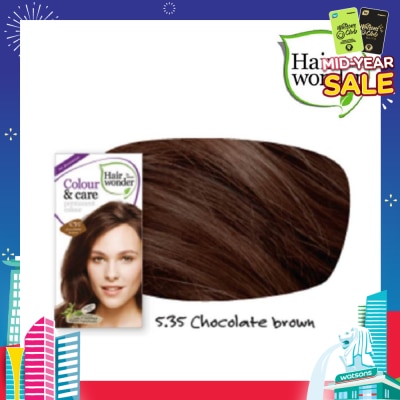 HAIR WONDER Colour & Care Organic #5.35 Chocolate Brown (For Beautiful And Glamorous Colour, Healthy, Strong And Silky Soft Hair) 100ml