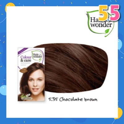 HAIR WONDER Colour & Care Organic #5.35 Chocolate Brown (For Beautiful And Glamorous Colour, Healthy, Strong And Silky Soft Hair) 100ml