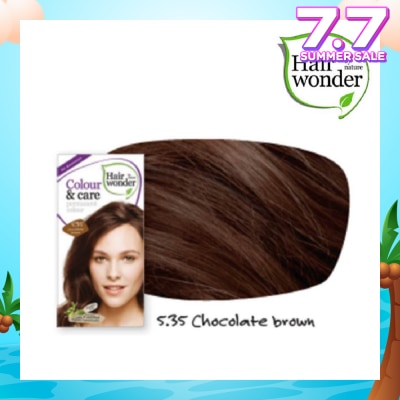 HAIR WONDER Colour & Care Organic #5.35 Chocolate Brown (For Beautiful And Glamorous Colour, Healthy, Strong And Silky Soft Hair) 100ml