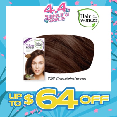 HAIR WONDER - Colour & Care Organic #5.35 Chocolate Brown (For Beautiful And Glamorous Colour, Healthy, Strong And Silky Soft Hair) 100ml