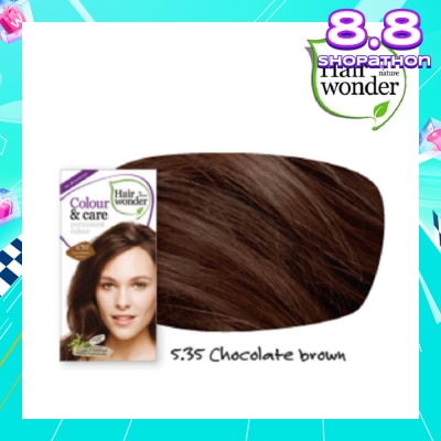 HAIR WONDER Colour & Care Organic #5.35 Chocolate Brown (For Beautiful And Glamorous Colour, Healthy, Strong And Silky Soft Hair) 100ml
