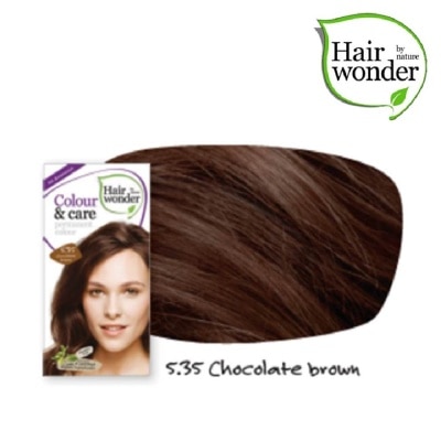 HAIR WONDER Colour & Care Organic #5.35 Chocolate Brown (For Beautiful And Glamorous Colour, Healthy, Strong And Silky Soft Hair) 100ml