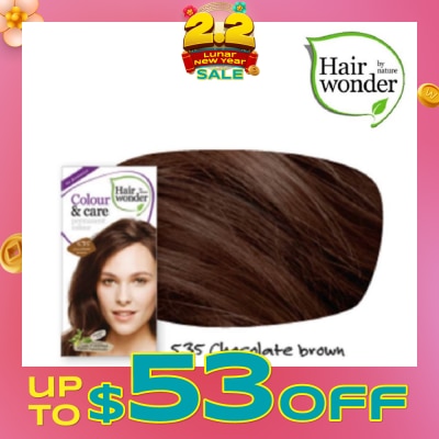 HAIR WONDER Colour & Care Organic #5.35 Chocolate Brown (For Beautiful And Glamorous Colour, Healthy, Strong And Silky Soft Hair) 100ml