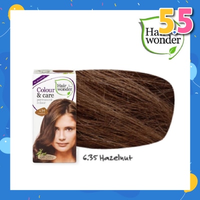HAIR WONDER Colour & Care Organic #6.35 Hazelnut (For Beautiful And Glamorous Colour, Healthy, Strong And Silky Soft Hair) 100ml