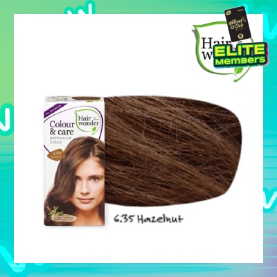 HAIR WONDER Colour & Care Organic #6.35 Hazelnut (For Beautiful And Glamorous Colour, Healthy, Strong And Silky Soft Hair) 100ml