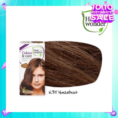 HAIR WONDER Colour & Care Organic #6.35 Hazelnut (For Beautiful And Glamorous Colour, Healthy, Strong And Silky Soft Hair) 100ml