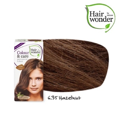 HAIR WONDER Colour & Care Organic #6.35 Hazelnut (For Beautiful And Glamorous Colour, Healthy, Strong And Silky Soft Hair) 100ml