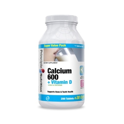 PRINCIPLE NUTRITION Calcium 600 + Vitamin D Jumbo 230 Tablets