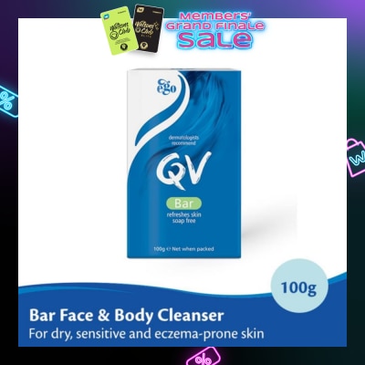 EGO QV Soap Bar For Face & Body Cleanser (For Dry + Sensitive & Eczema-Prone Skin) 100g