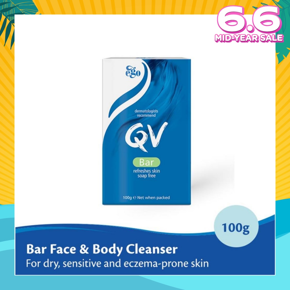 Soap Bar For Face & Body Cleanser (For Dry + Sensitive & Eczema-Prone Skin) 100g