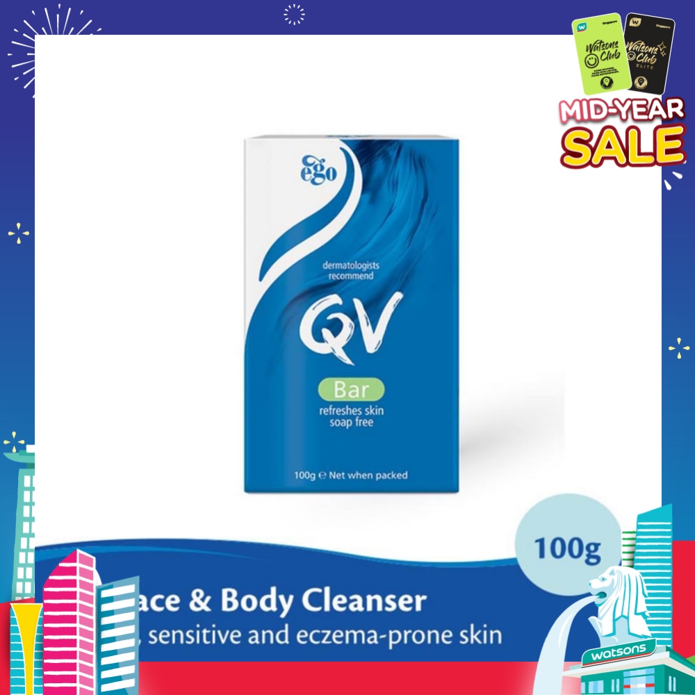 Soap Bar For Face & Body Cleanser (For Dry + Sensitive & Eczema-Prone Skin) 100g