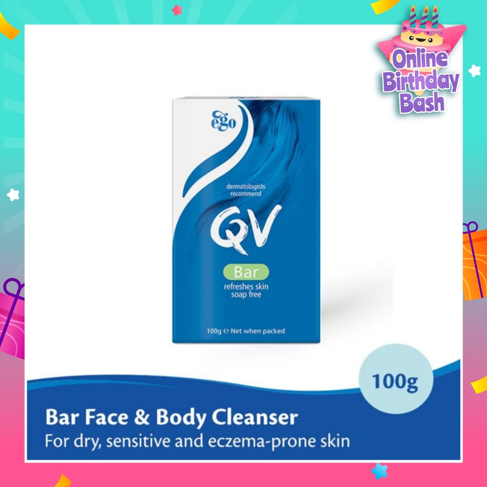 Soap Bar For Face & Body Cleanser (For Dry + Sensitive & Eczema-Prone Skin) 100g