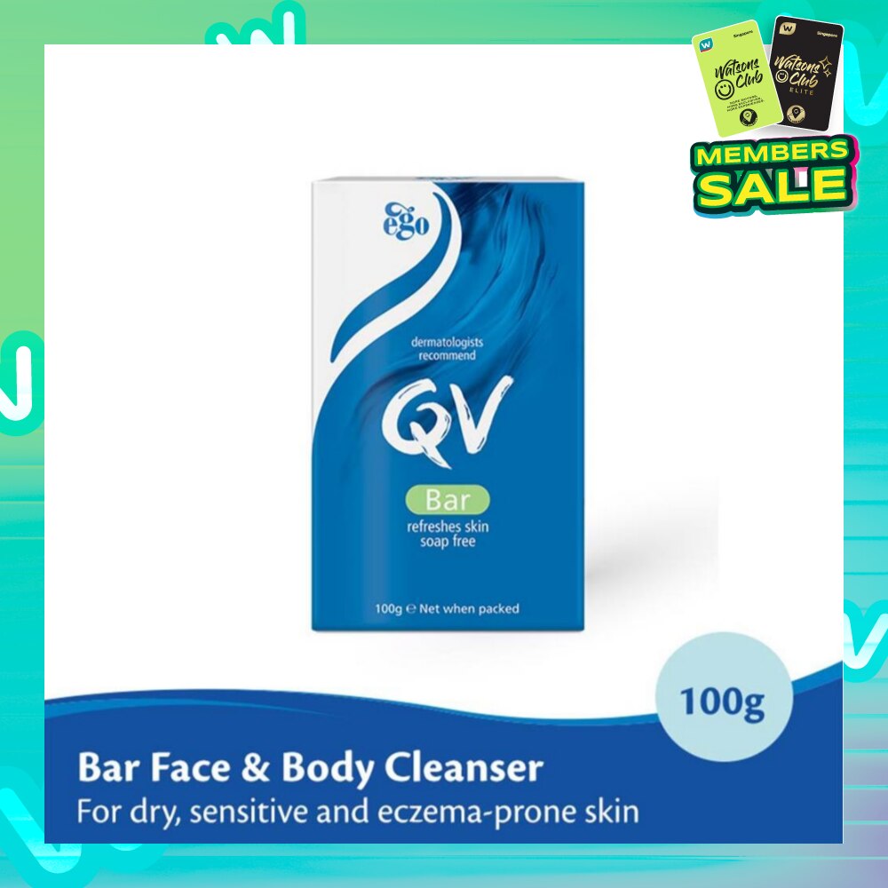 Soap Bar For Face & Body Cleanser (For Dry + Sensitive & Eczema-Prone Skin) 100g