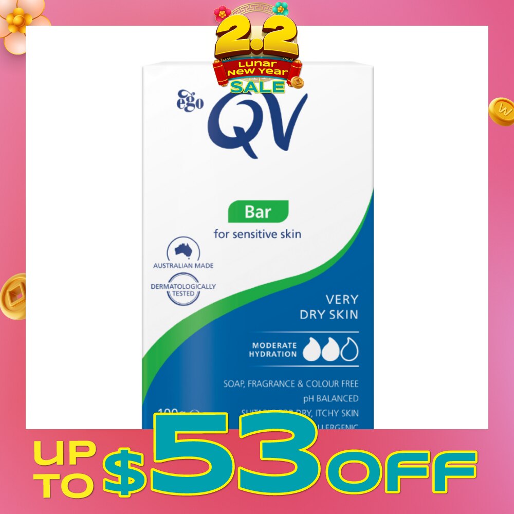 Soap Bar For Face & Body Cleanser (For Dry + Sensitive & Eczema-Prone Skin) 100g