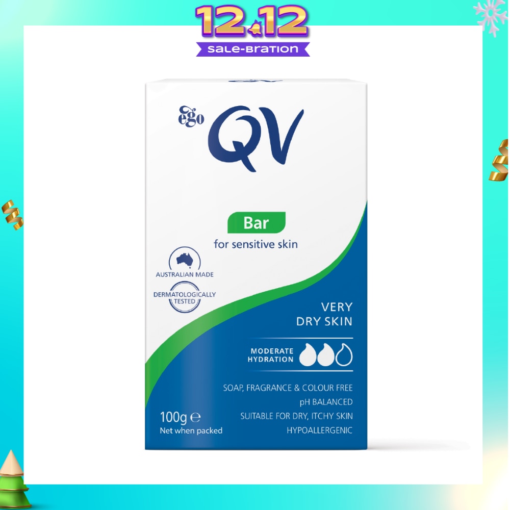 Soap Bar For Face & Body Cleanser (For Dry + Sensitive & Eczema-Prone Skin) 100g