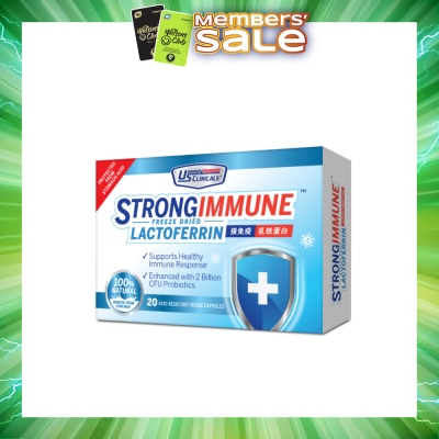 US CLINICALS - StrongImmune Lactoferrin 100% Natural Veggie Capsule (Support Healthy Immune Response) 20s