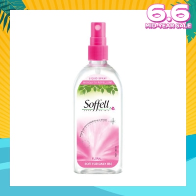 SOFFELL Floral Scented Insect Repellent (Contains DEET As Active Ingredient + Comes In Pump Action Bottle + Up To 8 hours Protection) 80ml