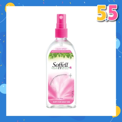 SOFFELL Floral Scented Insect Repellent (Contains DEET As Active Ingredient + Comes In Pump Action Bottle + Up To 8 hours Protection) 80ml