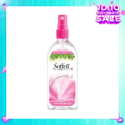 SOFFELL Floral Scented Insect Repellent (Contains DEET As Active Ingredient + Comes In Pump Action Bottle + Up To 8 hours Protection) 80ml