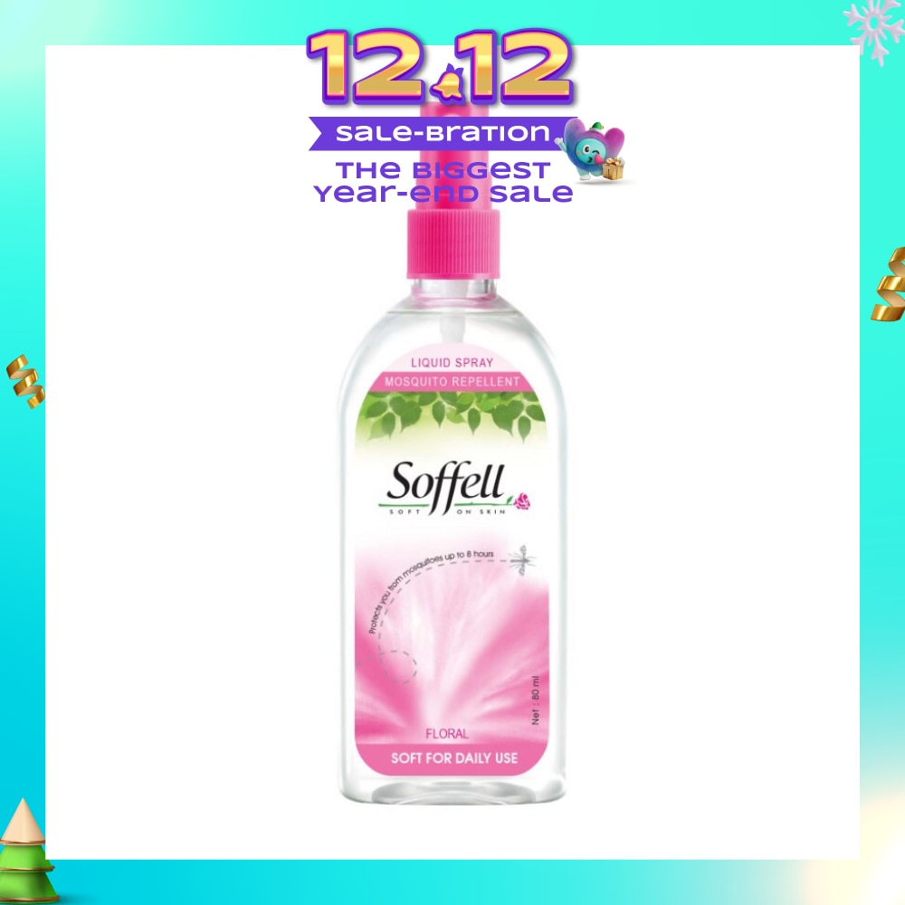 Floral Scented Insect Repellent (Contains DEET As Active Ingredient + Comes In Pump Action Bottle + Up To 8 hours Protection) 80ml