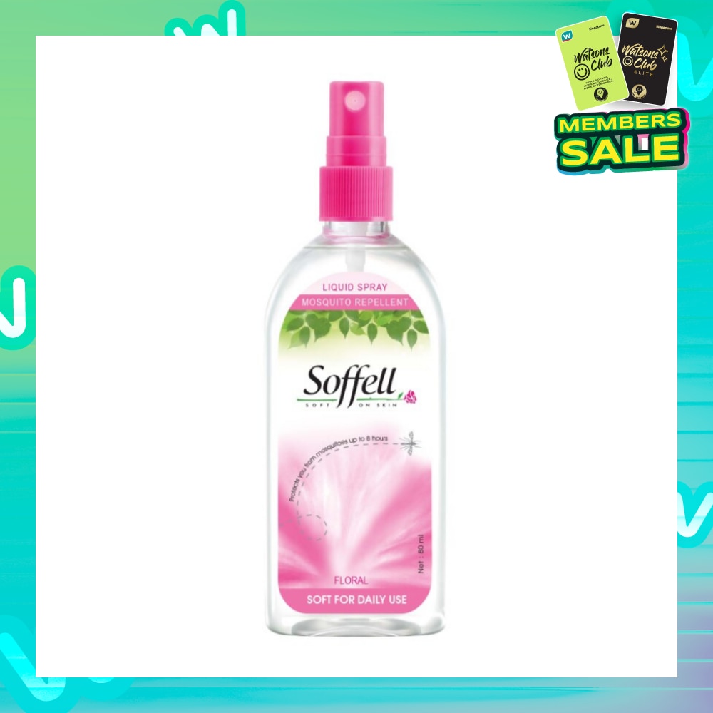 Floral Scented Insect Repellent (Contains DEET As Active Ingredient + Comes In Pump Action Bottle + Up To 8 hours Protection) 80ml