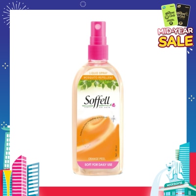 SOFFELL Orange Peel Scented Insect Repellent (Contains DEET As Active Ingredient + Comes In Pump Action Bottle + Up To 8 hours Protection) 80ml