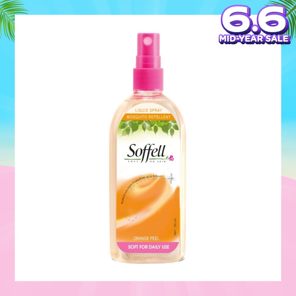 Orange Peel Scented Insect Repellent (Contains DEET As Active Ingredient + Comes In Pump Action Bottle + Up To 8 hours Protection) 80ml