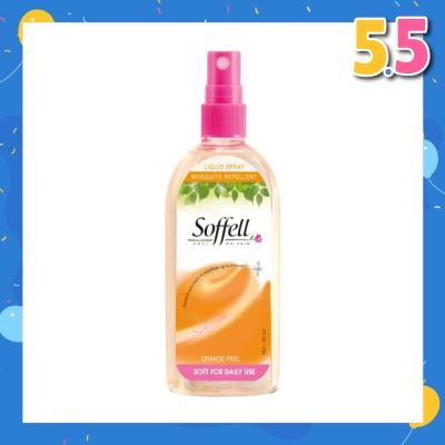 SOFFELL Orange Peel Scented Insect Repellent (Contains DEET As Active Ingredient + Comes In Pump Action Bottle + Up To 8 hours Protection) 80ml