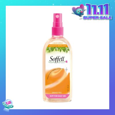SOFFELL Orange Peel Scented Insect Repellent (Contains DEET As Active Ingredient + Comes In Pump Action Bottle + Up To 8 hours Protection) 80ml