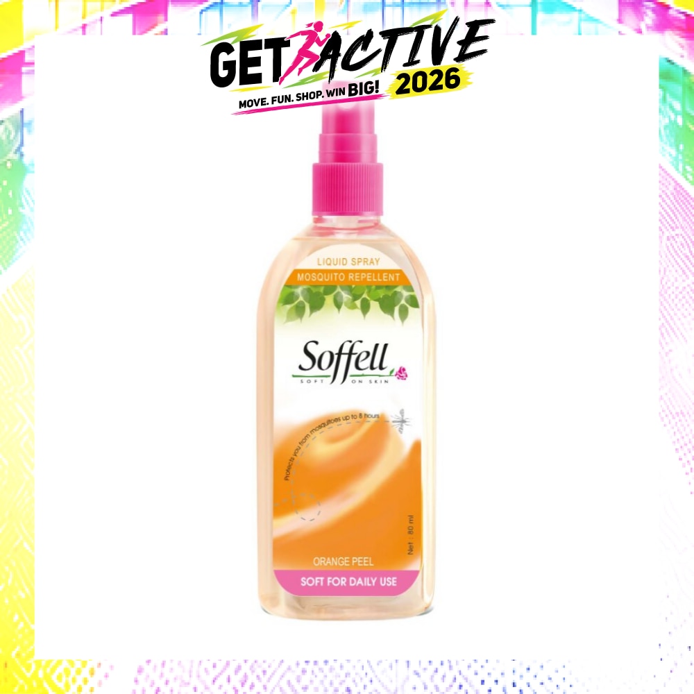 Orange Peel Scented Insect Repellent (Contains DEET As Active Ingredient + Comes In Pump Action Bottle + Up To 8 hours Protection) 80ml image