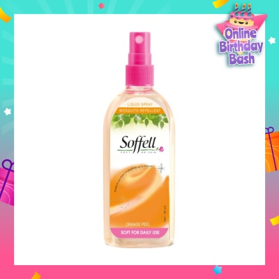 SOFFELL Orange Peel Scented Insect Repellent (Contains DEET As Active Ingredient + Comes In Pump Action Bottle + Up To 8 hours Protection) 80ml