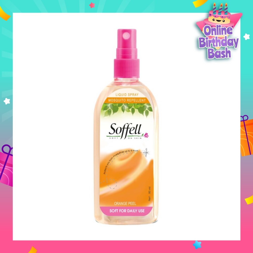 Orange Peel Scented Insect Repellent (Contains DEET As Active Ingredient + Comes In Pump Action Bottle + Up To 8 hours Protection) 80ml