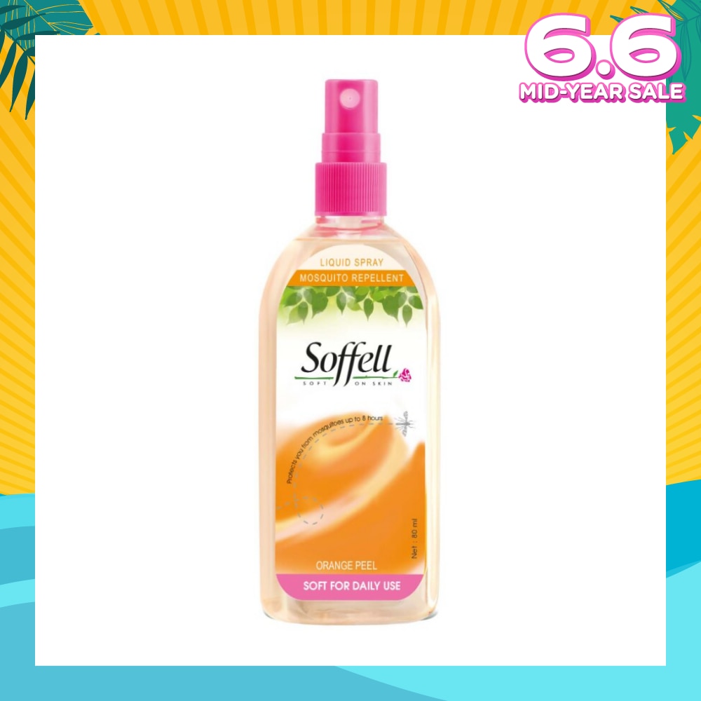 Orange Peel Scented Insect Repellent (Contains DEET As Active Ingredient + Comes In Pump Action Bottle + Up To 8 hours Protection) 80ml